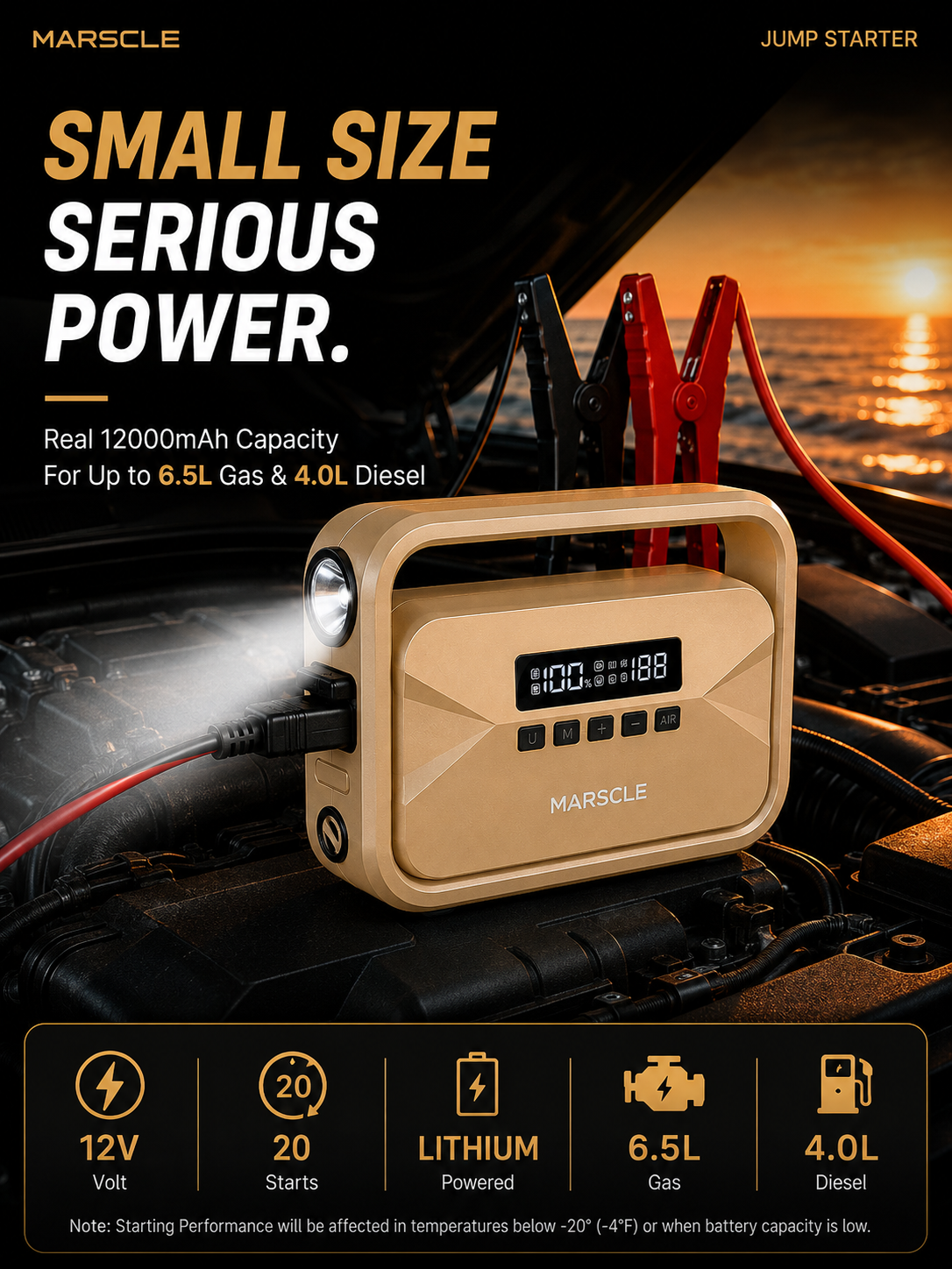 Q8 Jump Starter with Air Compressor